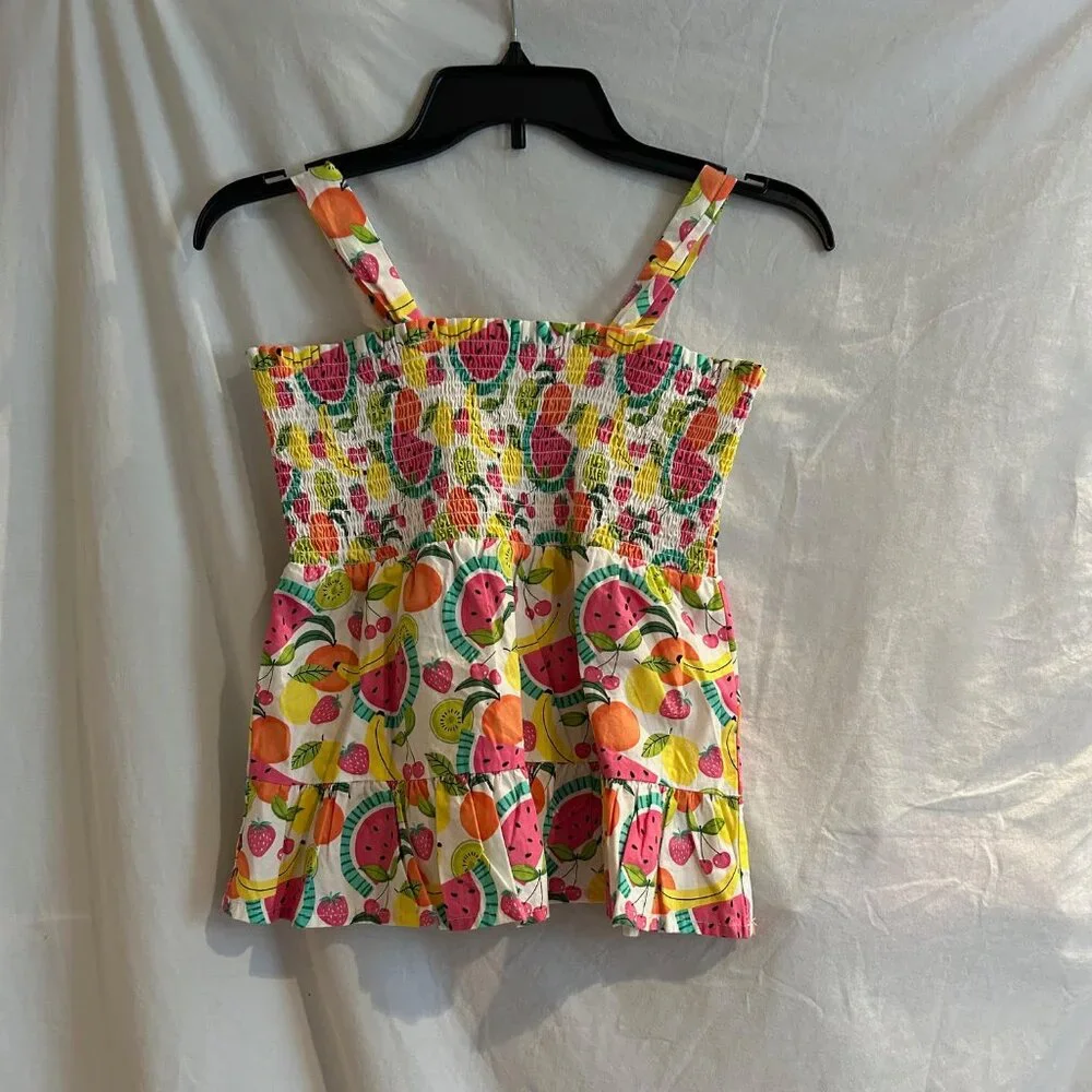Gymboree Girls Size 12 Festive Fruit Ruffle Tank Top NWOT